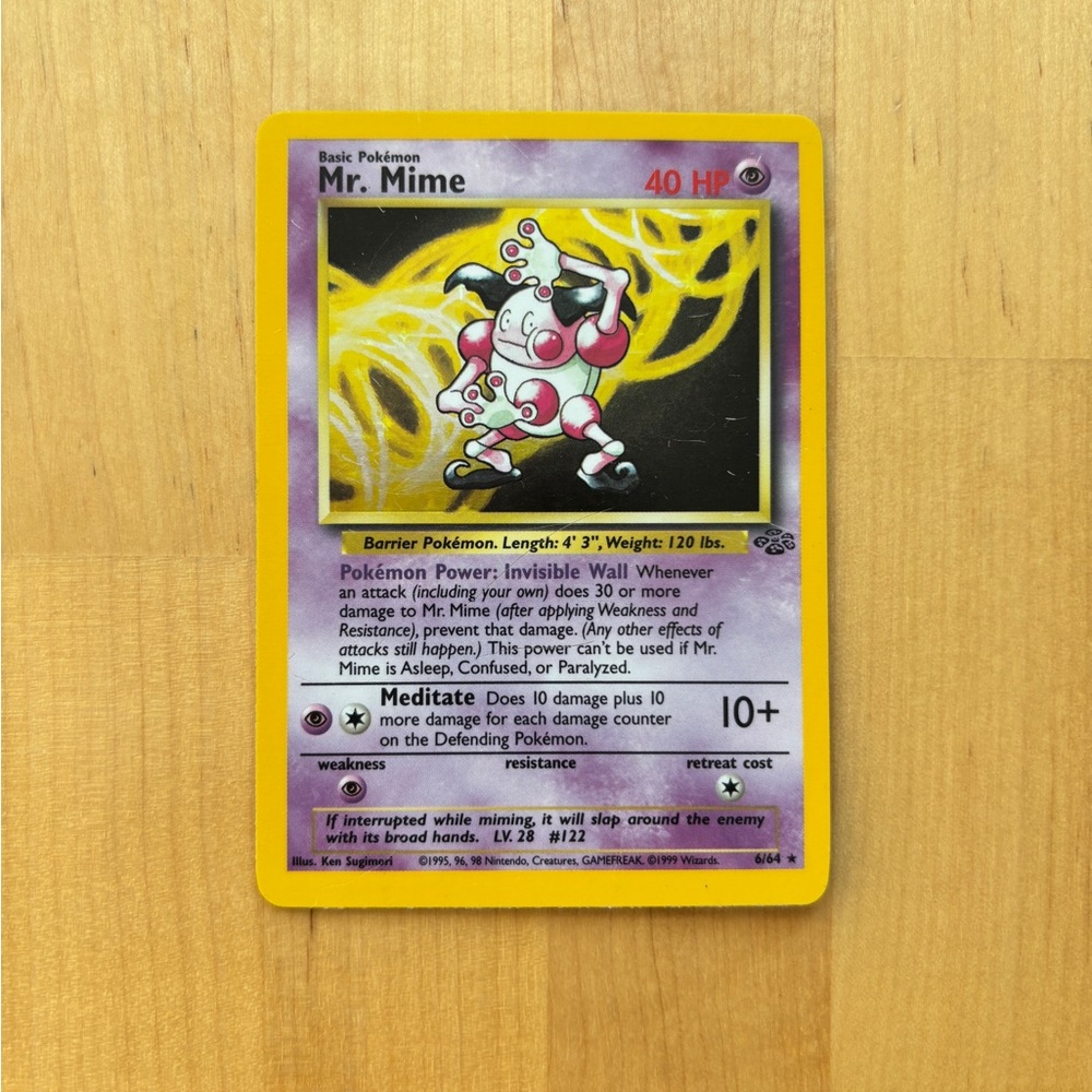 Pokemon Mr. Mime old vintage 6/64